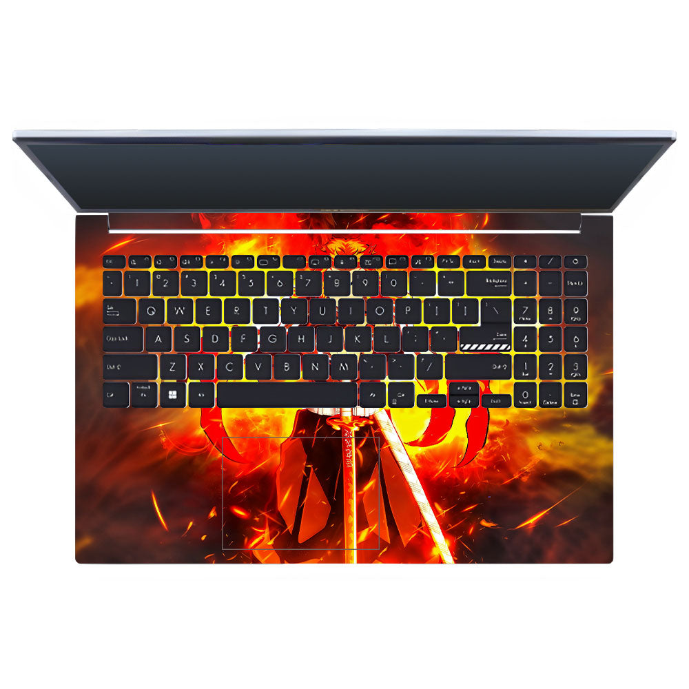 Flame Hashira Rengoku Asus Vivobook 15 X1502ZA Laptop Skin
