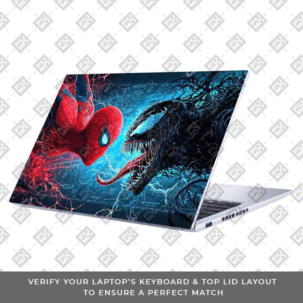 Spiderman vs Venom Showdown Asus Vivobook 15 X1502ZA 3D Laptop Skin