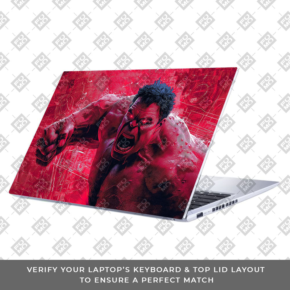 Gamma Rage Red Hulk Asus Vivobook 15 X1502ZA Laptop Skin