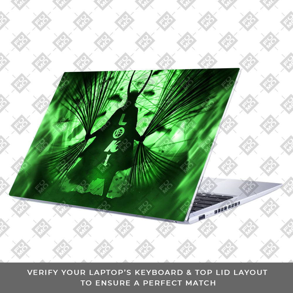Loki's Green Aura Asus Vivobook 15 X1502ZA Laptop Skin