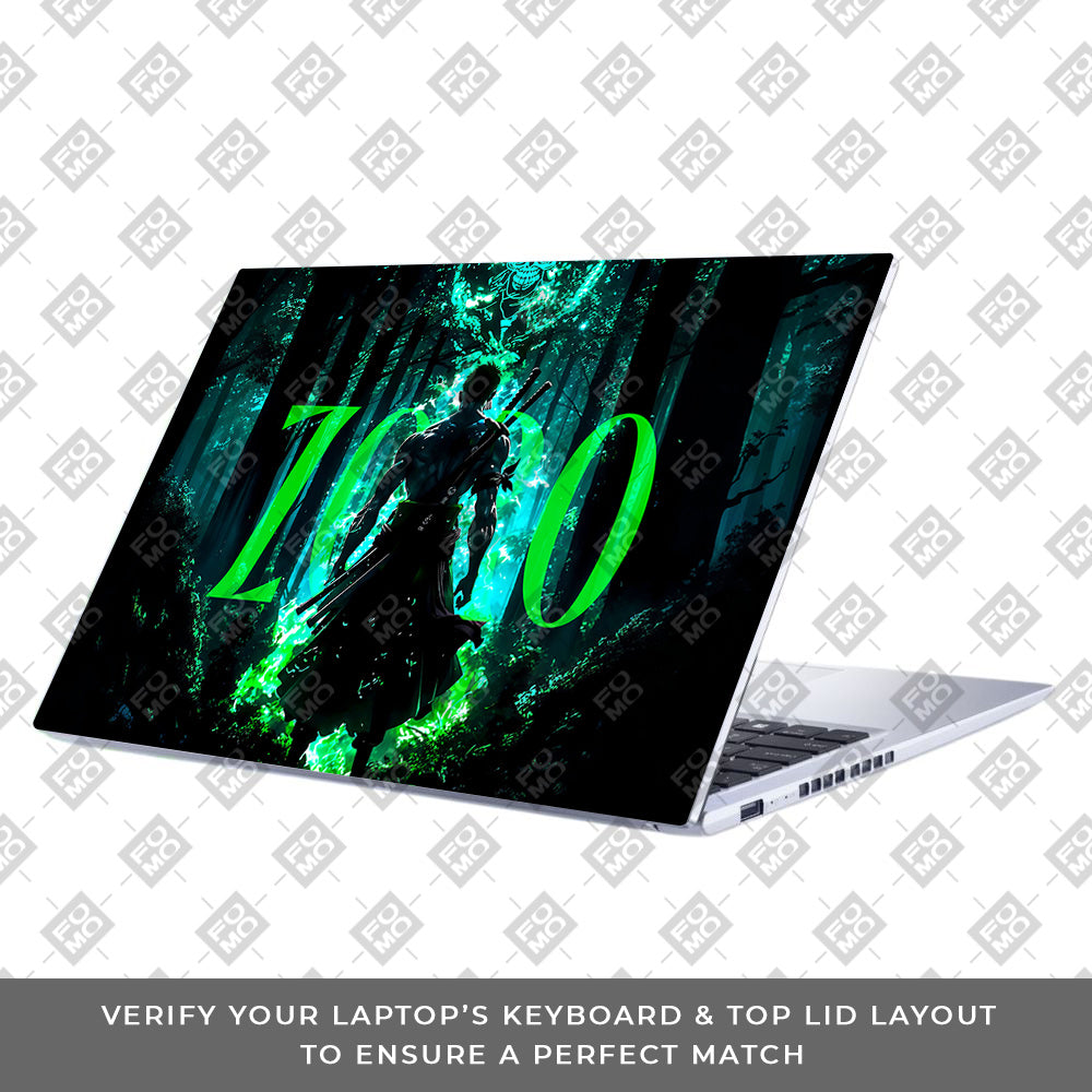 Zoro Green Aura Asus Vivobook 15 X1502ZA Laptop Skin