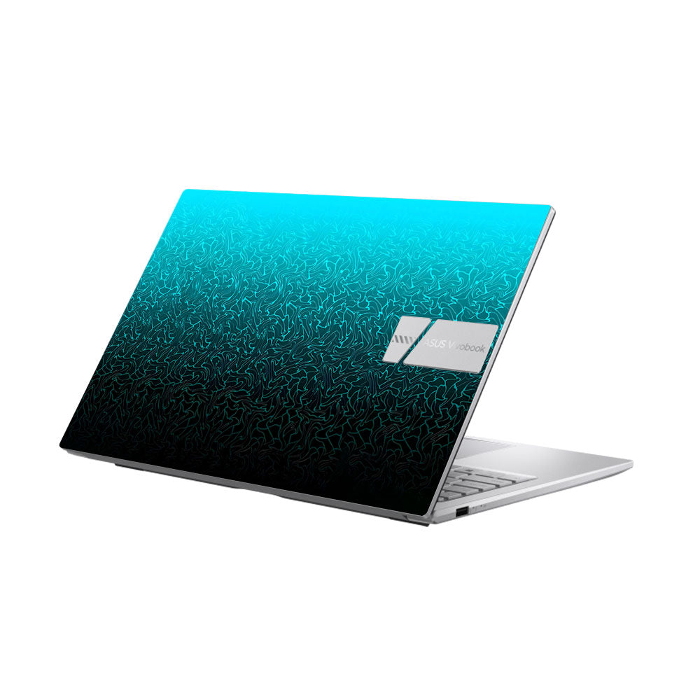 Cyan Blue to Black Gradient Asus Vivobook 15 X1504ZA Laptop Skin