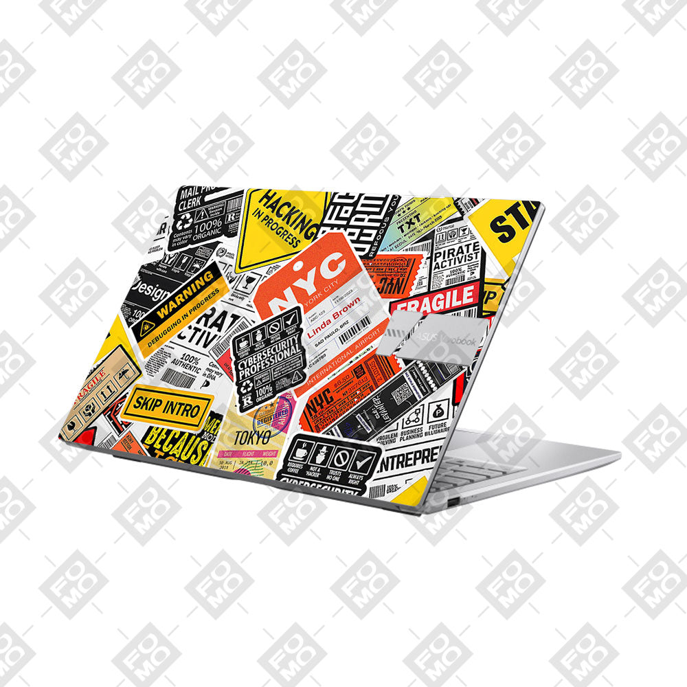 Tech Aesthetic Sticker Collage Asus Vivobook 15 X1504ZA Laptop Skin