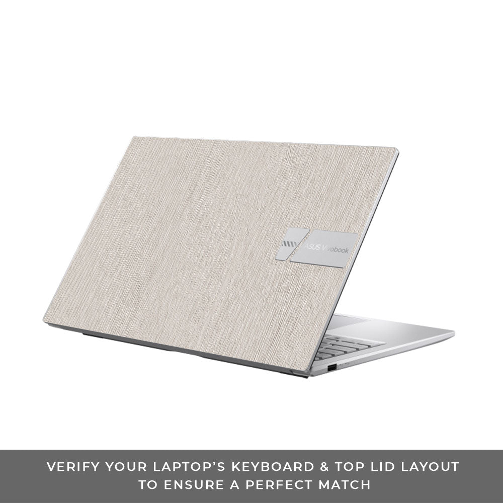 Textured White Wood Asus Vivobook 15 X1504ZA Laptop Skin