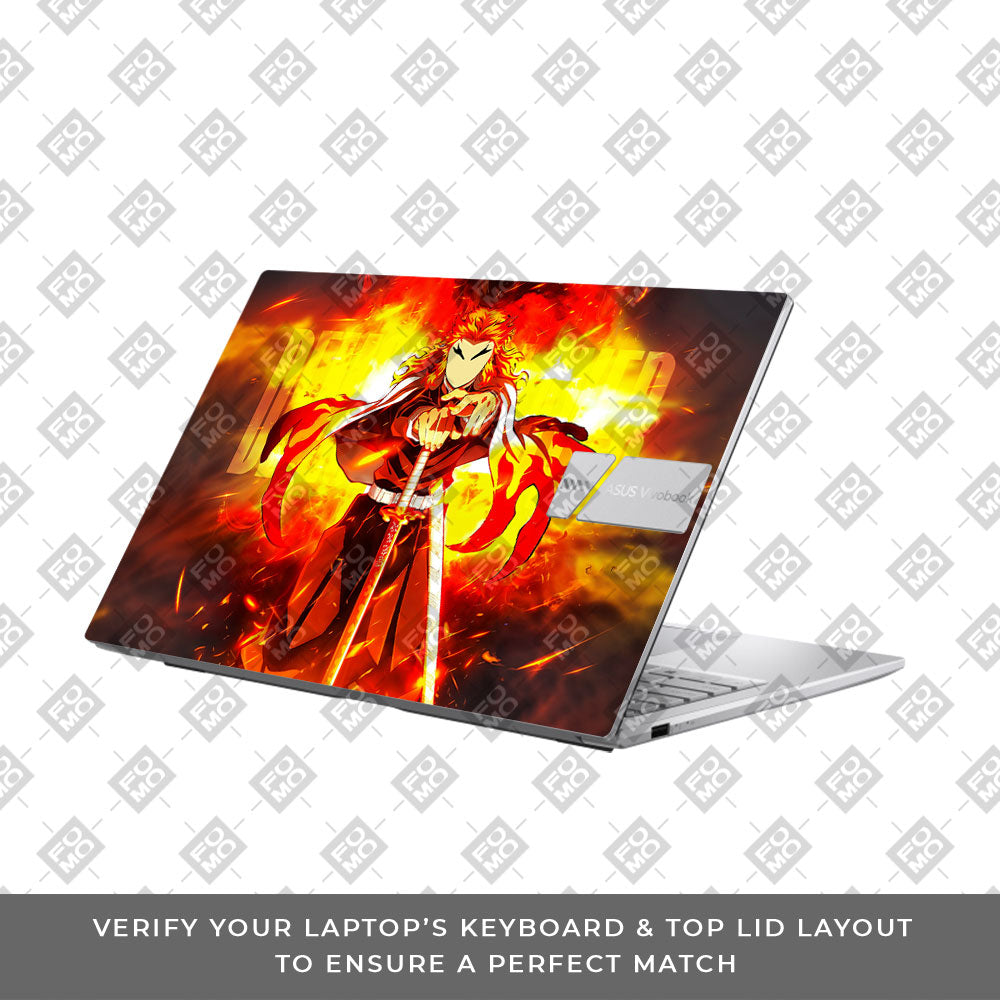 Flame Hashira Rengoku Asus Vivobook 15 X1504ZA Laptop Skin