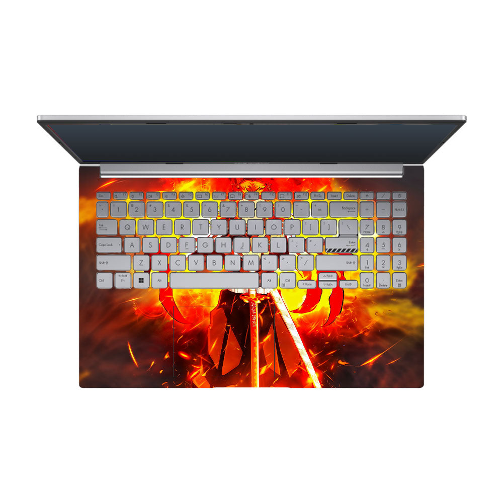 Flame Hashira Rengoku Asus Vivobook 15 X1504ZA Laptop Skin