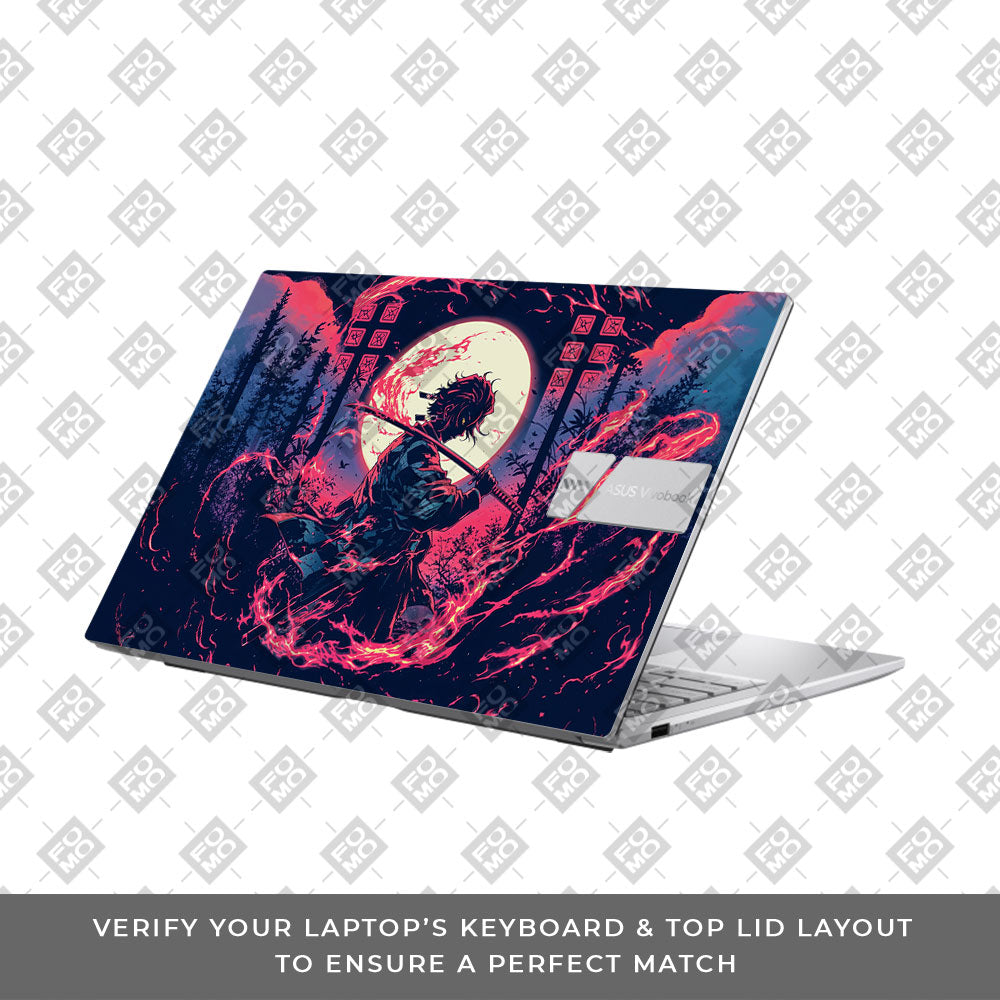 Tanjiro's Flame of Ember Asus Vivobook 15 X1504ZA Laptop Skin