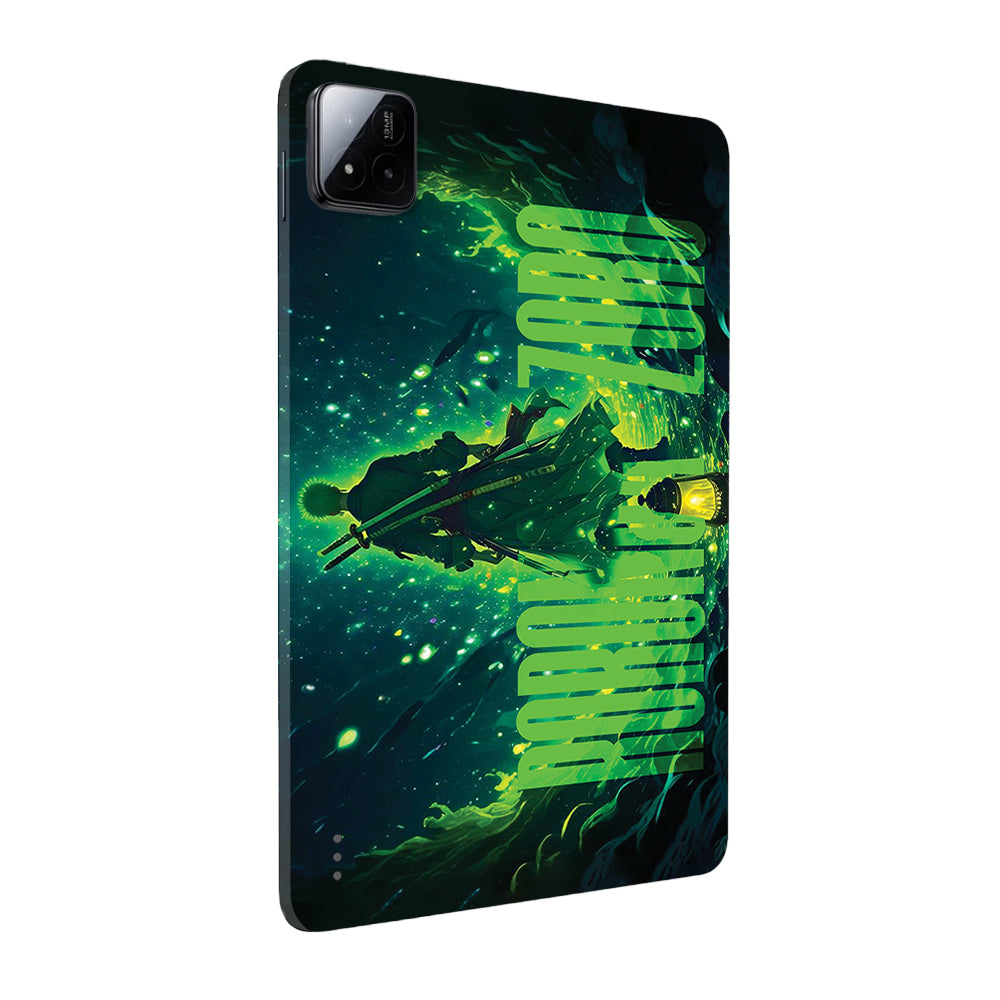 Xiaomi Pad 7 Roronoa Zoro Green Fury Anime Tablet Skins