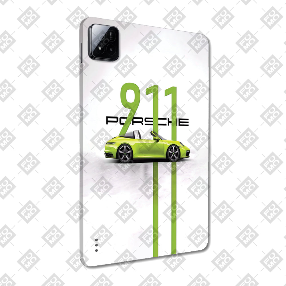 Xiaomi Pad 7 Lime Porsche 911 Cars & Bikes 3D Tablet Skin
