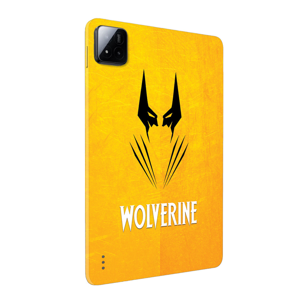 Xiaomi Pad 7 Wolverine with Yellow Background Movies Tablet Skins