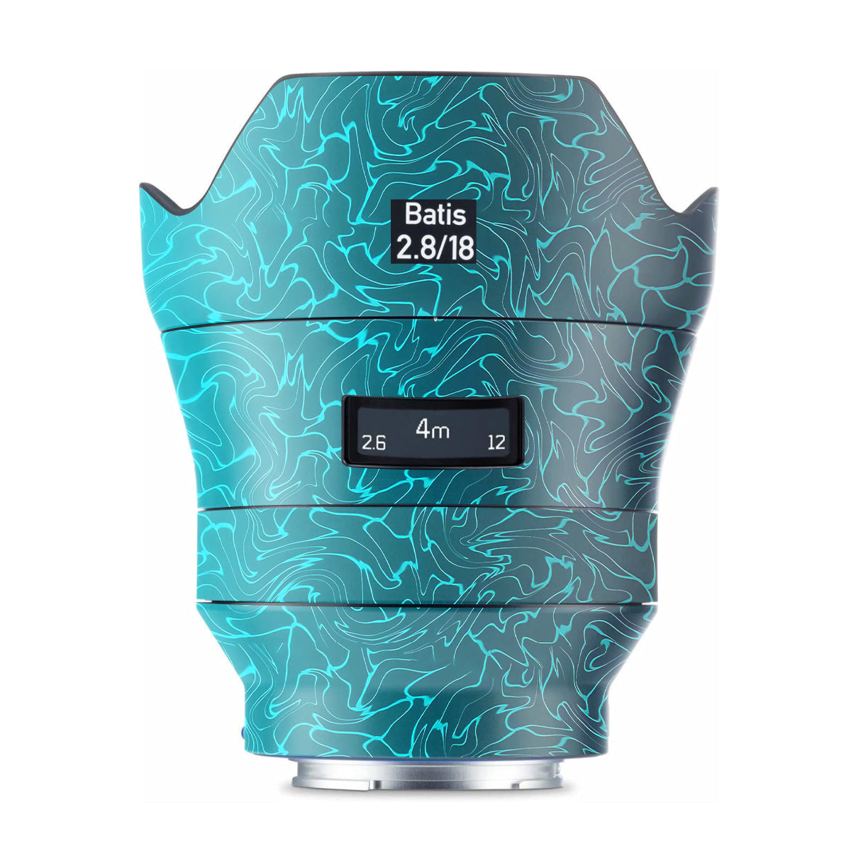 Cyan Blue to Black Gradient Zeiss Batis 18mm F/2.8 Sony E Camera Lens Skin