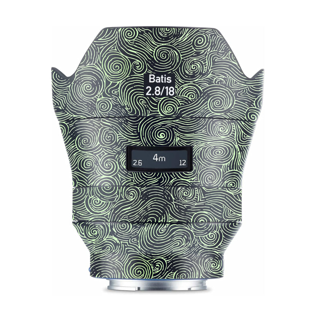 Green Spirals Zeiss Batis 18mm F/2.8 Sony E Camera Lens Skin