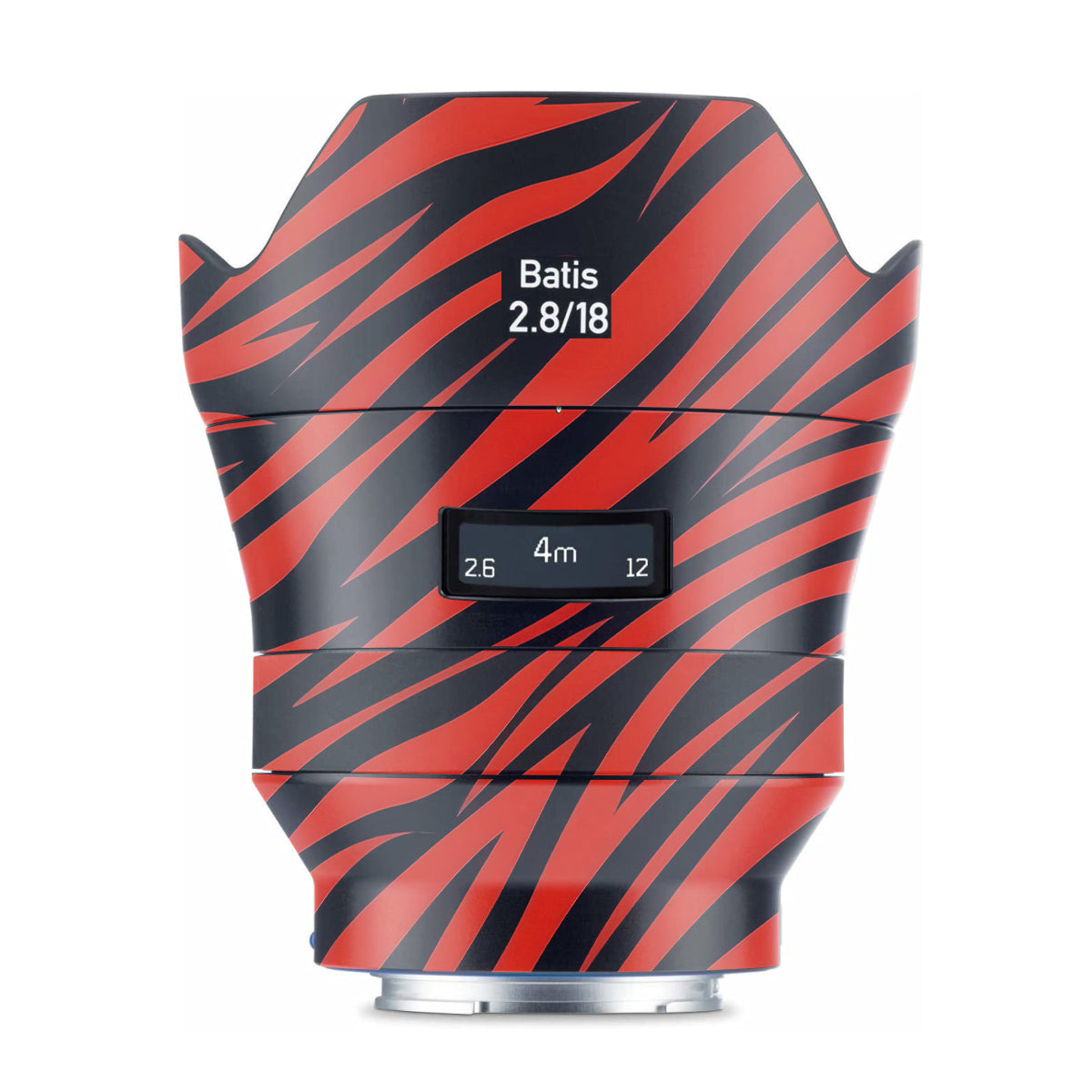 Red and Black Stripes Zeiss Batis 18mm F/2.8 Sony E Camera Lens Skin