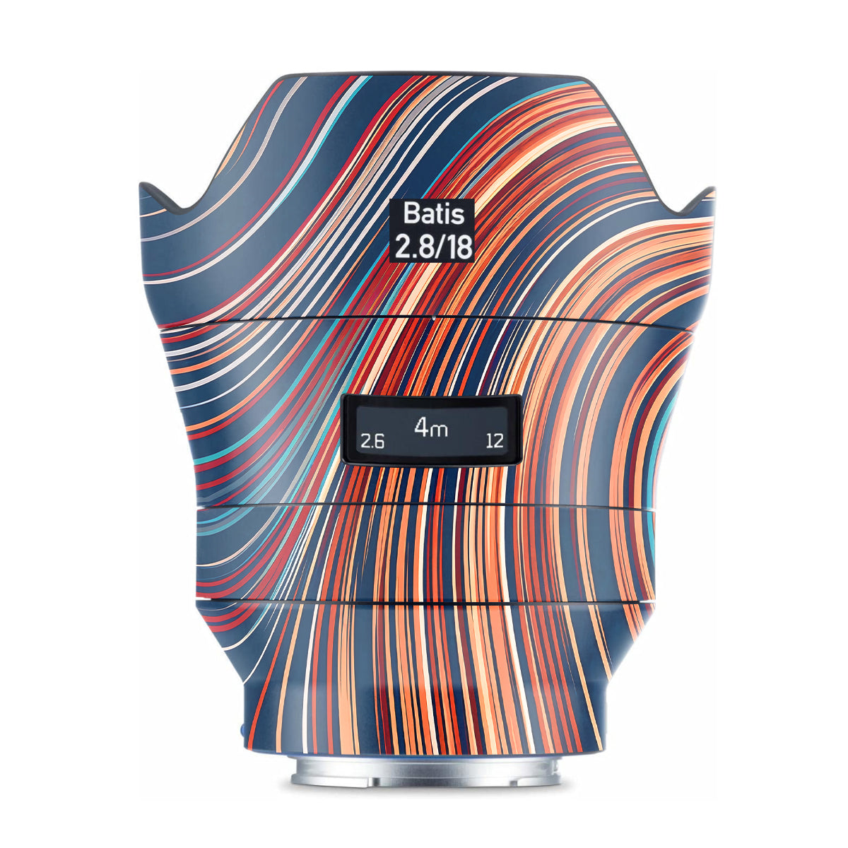 Retro Abstract Striped Swirl Zeiss Batis 18mm F/2.8 Sony E Camera Lens Skin