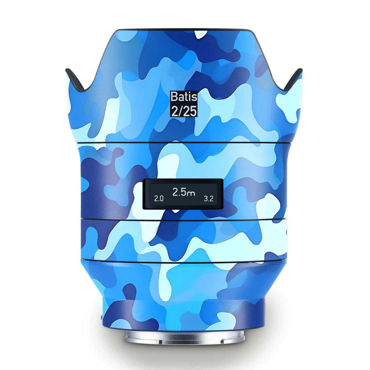 Arctic Blue Camo Pattern Zeiss Batis 25mm F/2 E-mount Camera Lens Skin