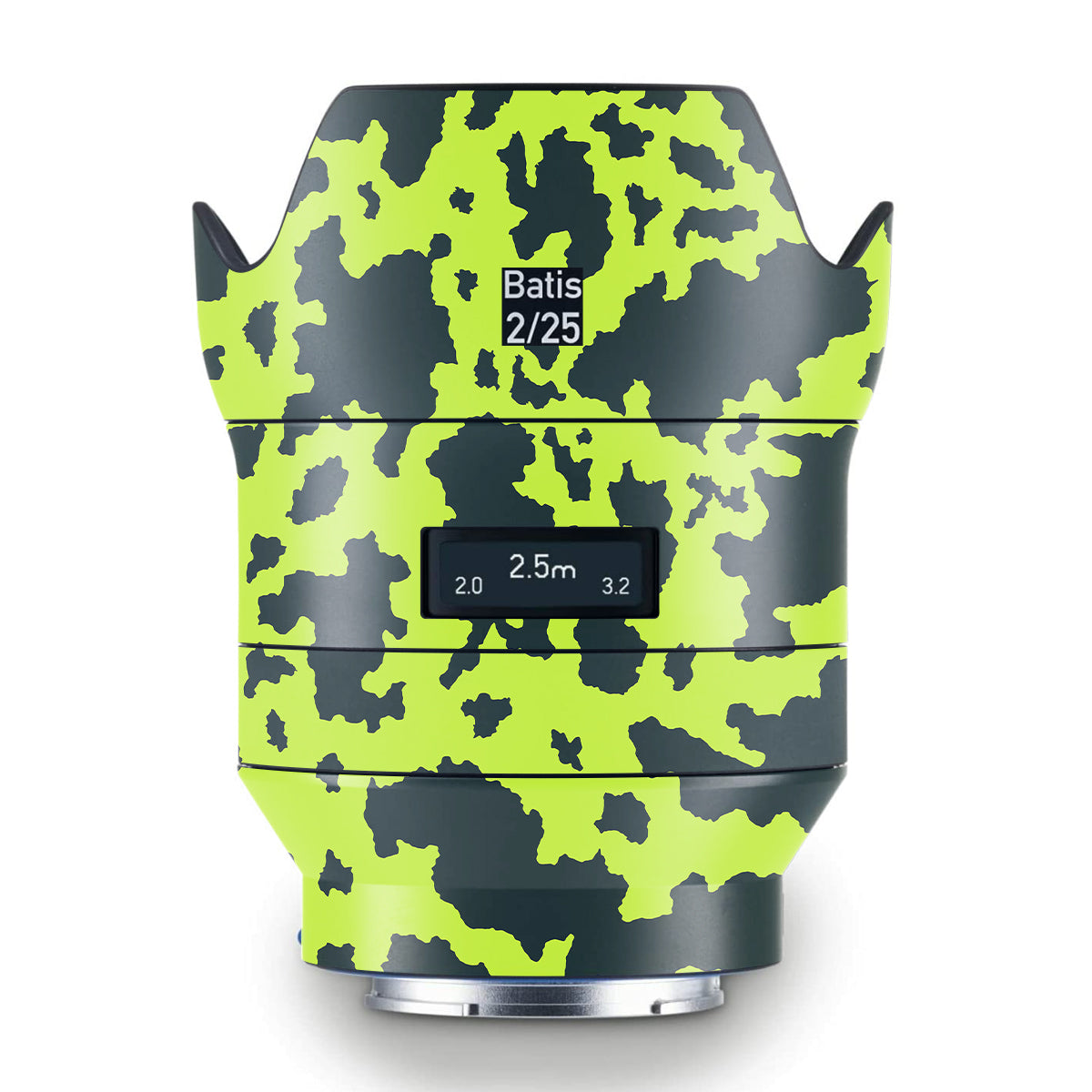 Neon Green Splatter Zeiss Batis 25mm F/2 E-mount Camera Lens Skin