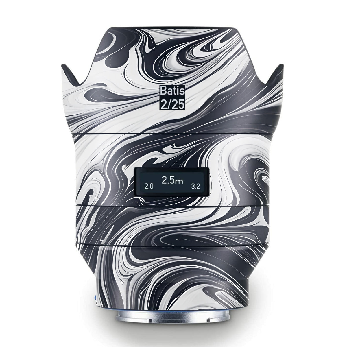Black and White Marble Zeiss Batis 25mm F/2 E-mount Camera Lens Skin