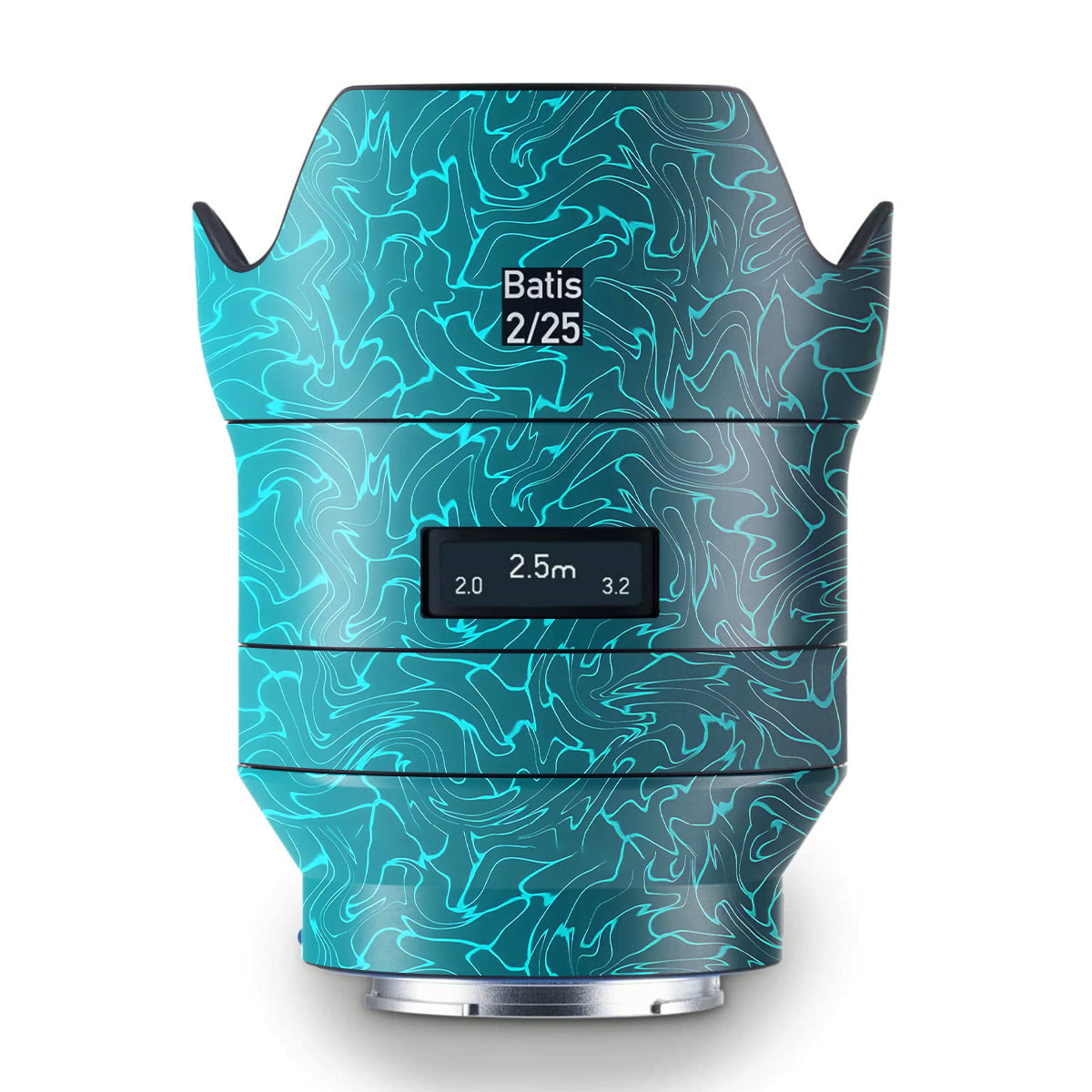 Cyan Blue to Black Gradient Zeiss Batis 25mm F/2 E-mount Camera Lens Skin
