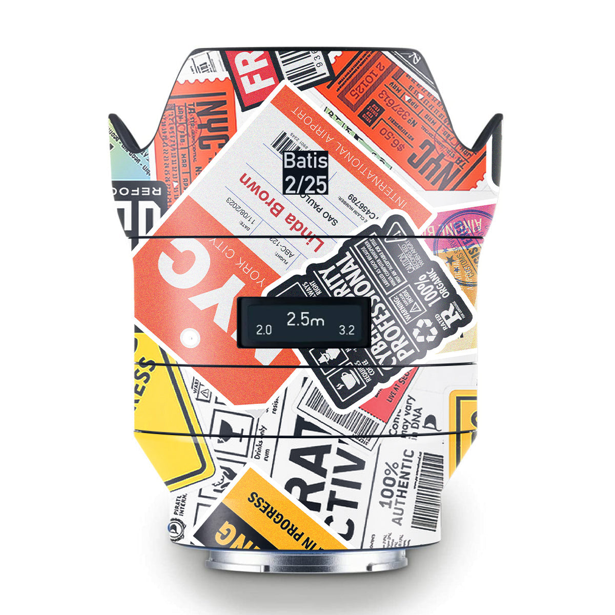 Tech Aesthetic Sticker Collage Zeiss Batis 25mm F/2 E-mount Camera Lens Skin
