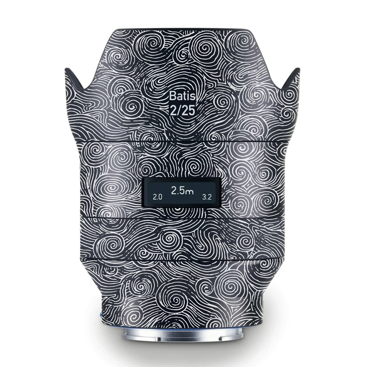 White Spirals Zeiss Batis 25mm F/2 E-mount Camera Lens Skin
