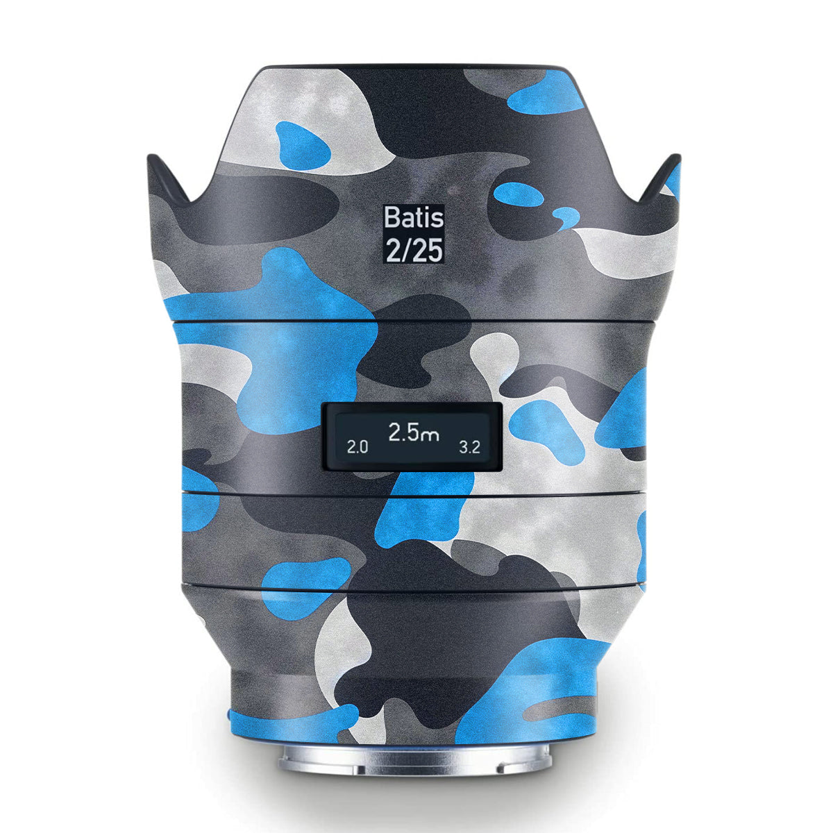 Blue Grey Camo Zeiss Batis 25mm F/2 E-mount Camera Lens Skin
