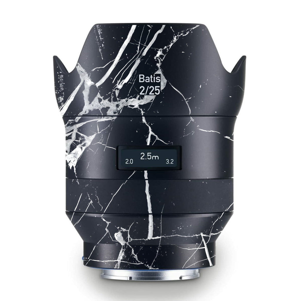 White Veins on Black Zeiss Batis 25mm F/2 E-mount Camera Lens Skin