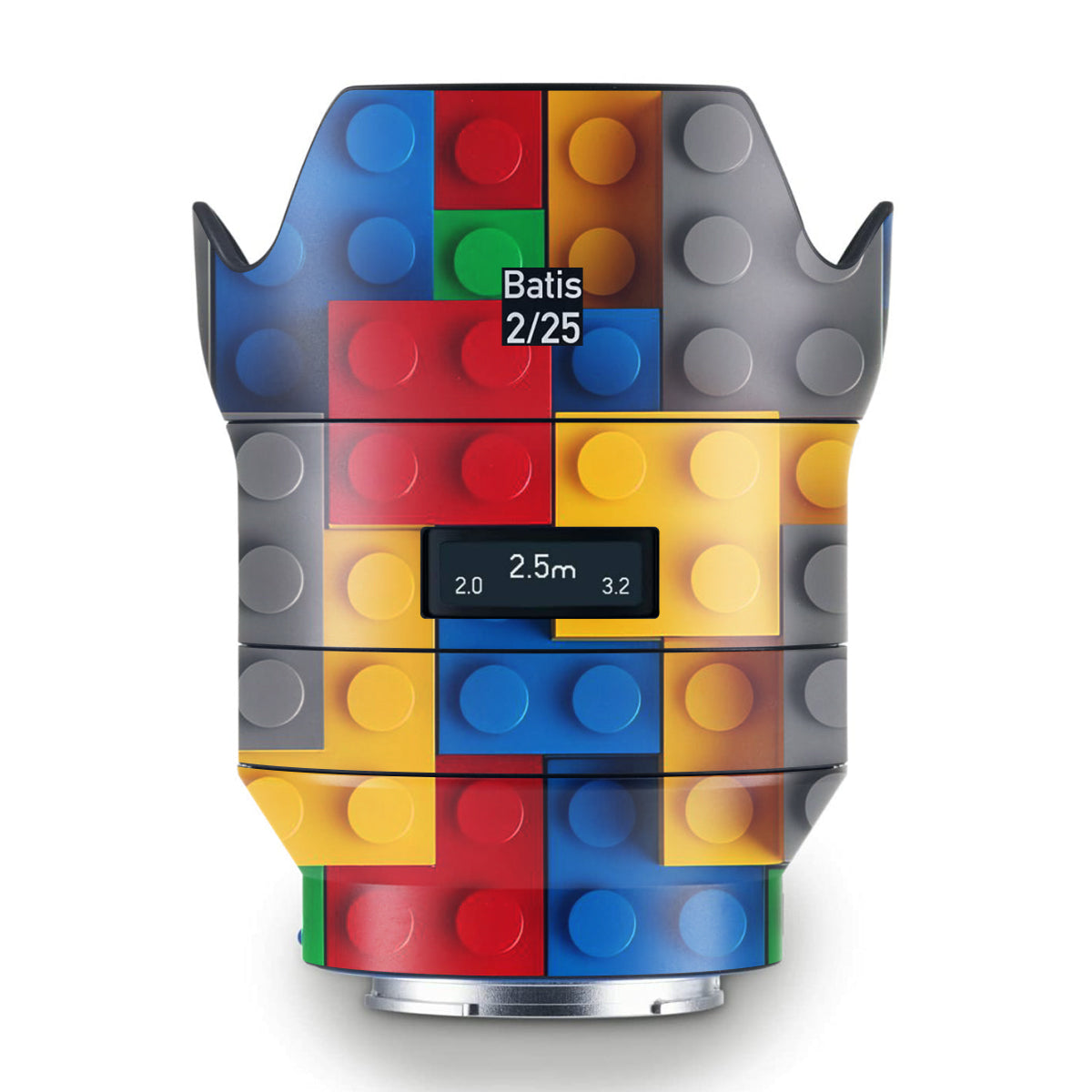 Colorful LEGO Brick Wall Pattern Zeiss Batis 25mm F/2 E-mount Camera Lens Skin