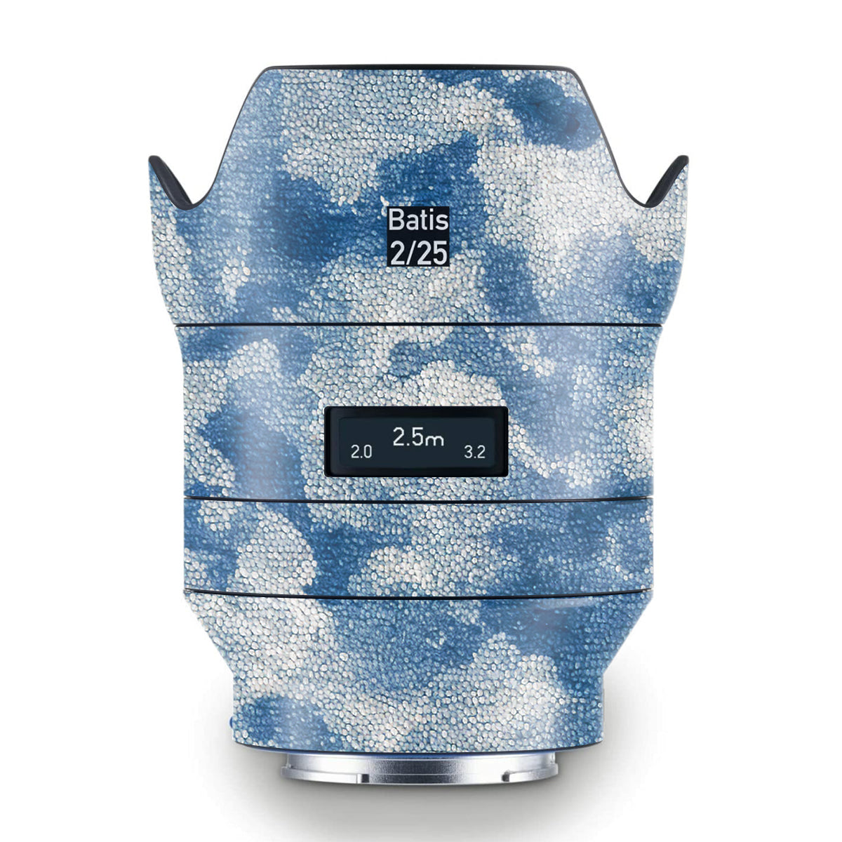 Blue Watercolor Fabric Zeiss Batis 25mm F/2 E-mount Camera Lens Skin