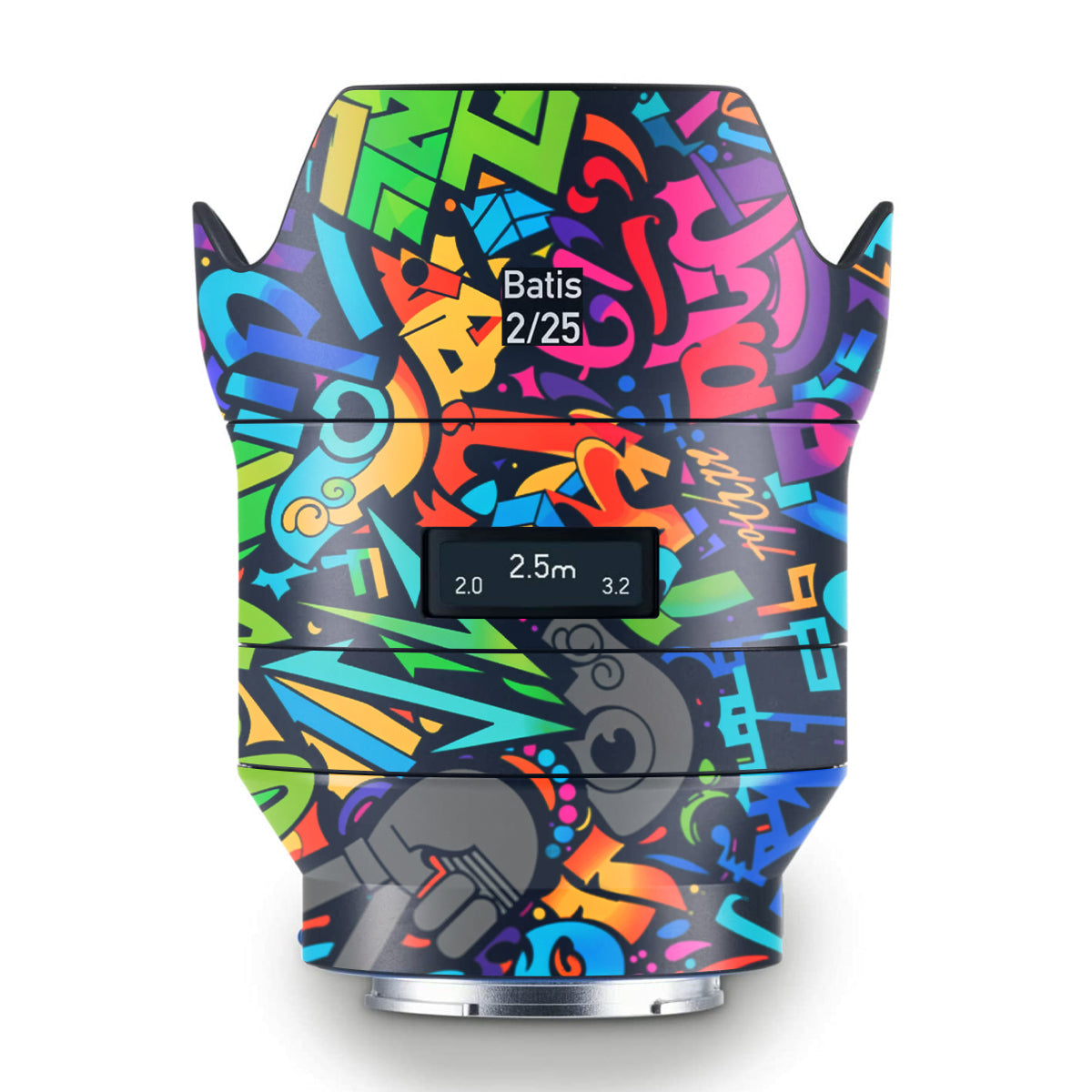 Colorful Urban Street Art Lettering Zeiss Batis 25mm F/2 E-mount Camera Lens Skin
