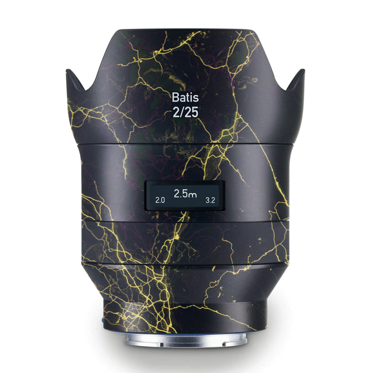Electric Gold Veins Zeiss Batis 25mm F/2 E-mount Camera Lens Skin