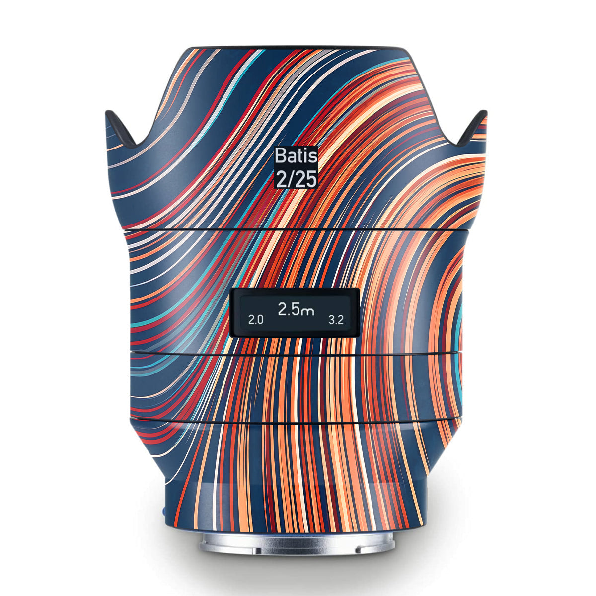 Retro Abstract Striped Swirl Zeiss Batis 25mm F/2 E-mount Camera Lens Skin
