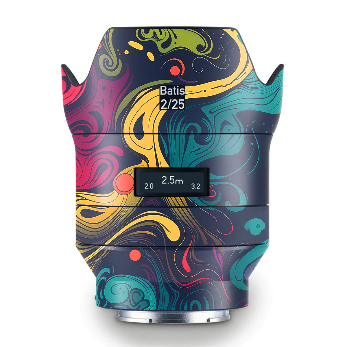 Psychedelic Color Swirl Zeiss Batis 25mm F/2 E-mount Camera Lens Skin