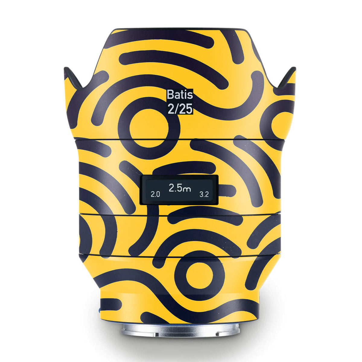 Minimal Yellow Wave Zeiss Batis 25mm F/2 E-mount Camera Lens Skin