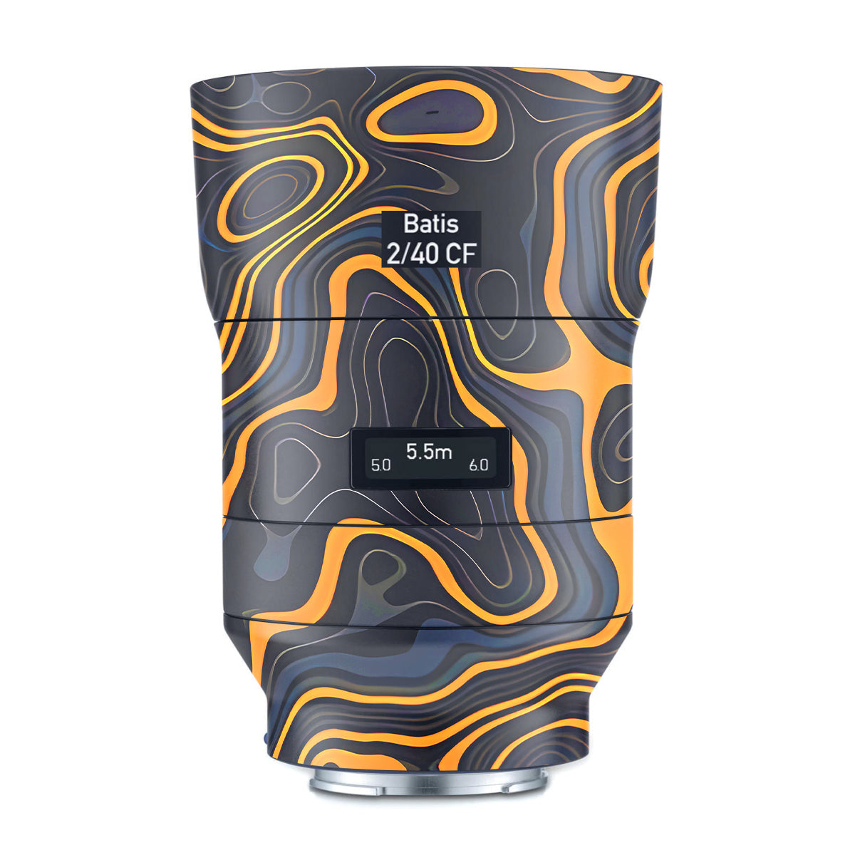 Amber Topographic Waves Zeiss Batis 40mm F/2 CF E-mount Camera Lens Skin