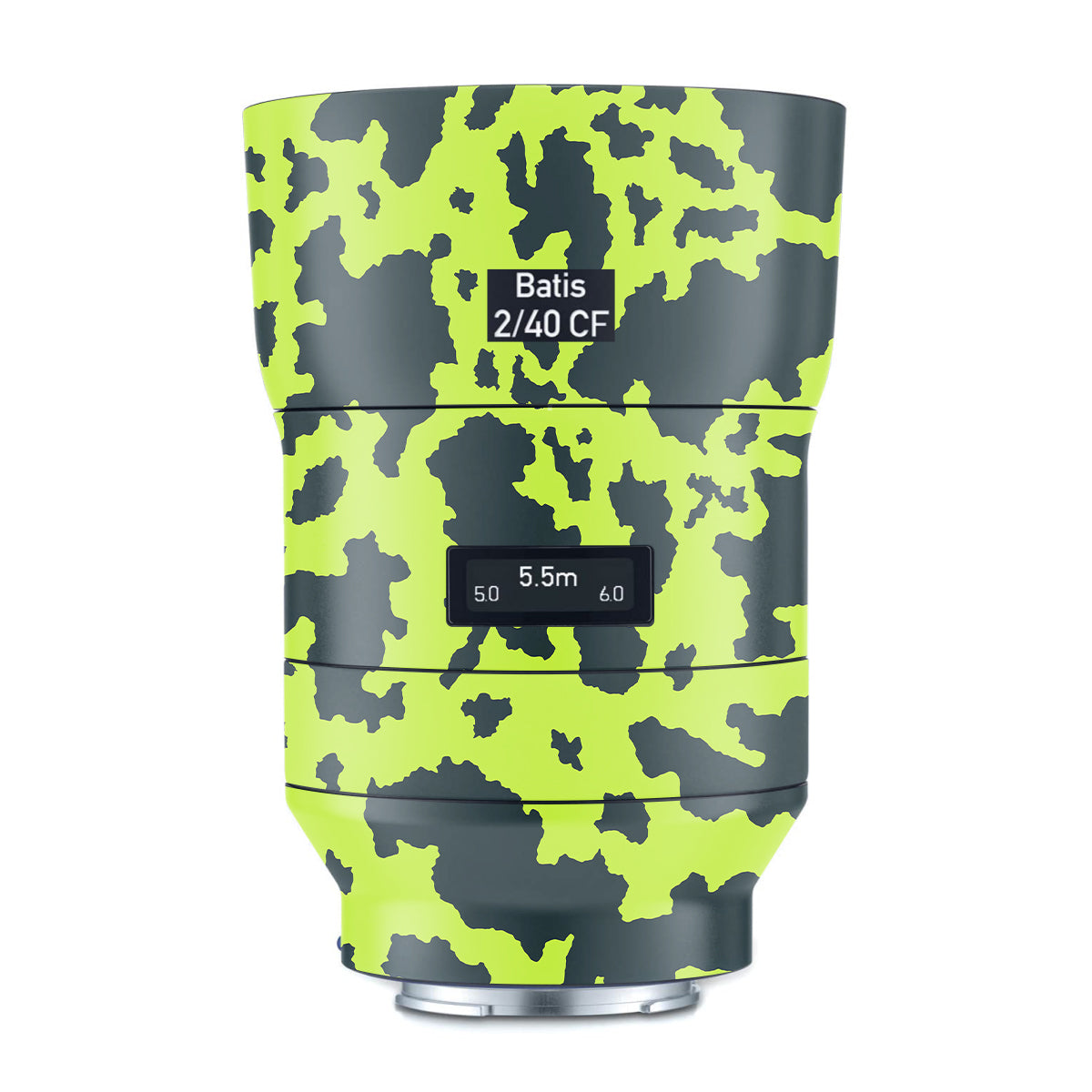 Neon Green Splatter Zeiss Batis 40mm F/2 CF E-mount Camera Lens Skin