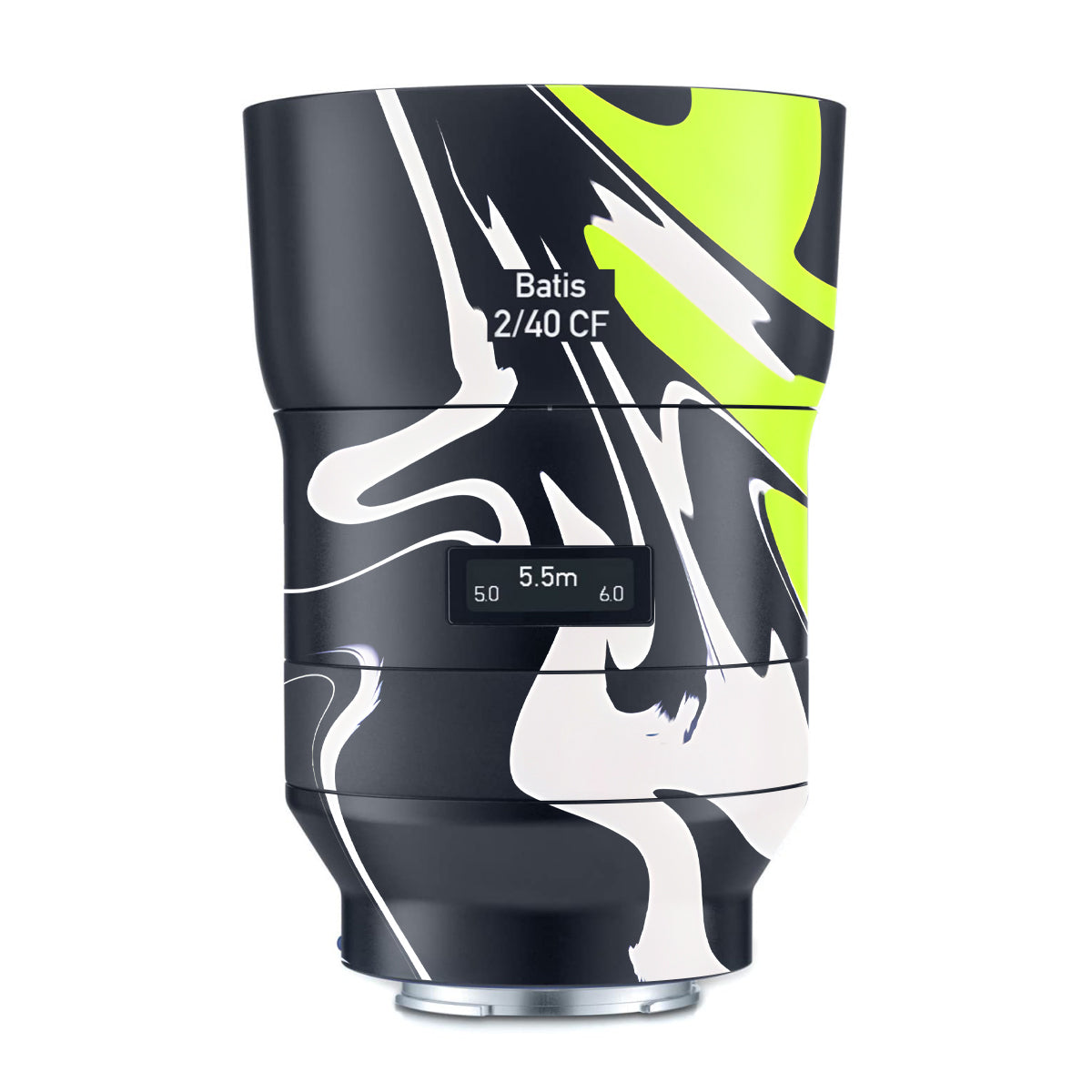 Neon Green and Black Pattern Zeiss Batis 40mm F/2 CF E-mount Camera Lens Skin