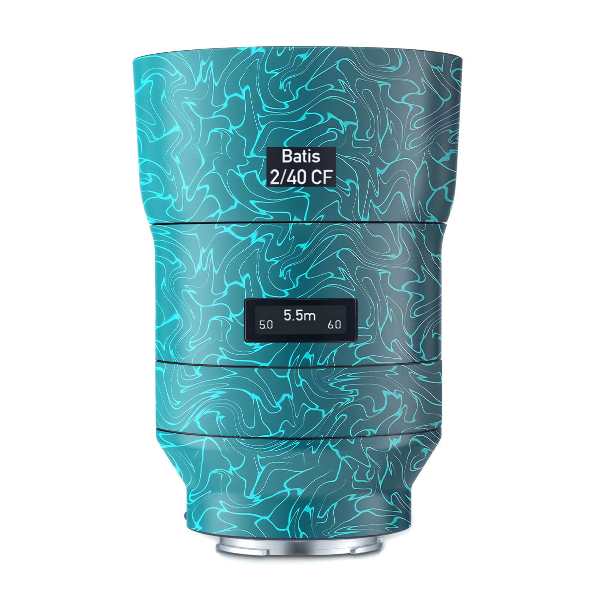 Cyan Blue to Black Gradient Zeiss Batis 40mm F/2 CF E-mount Camera Lens Skin
