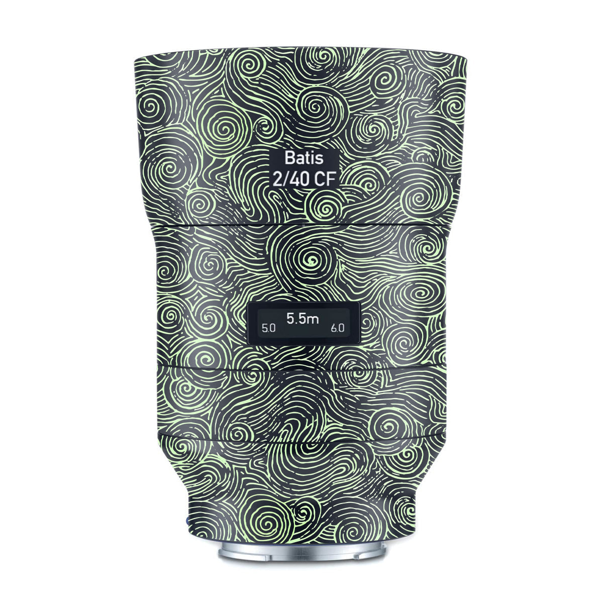 Green Spirals Zeiss Batis 40mm F/2 CF E-mount Camera Lens Skin