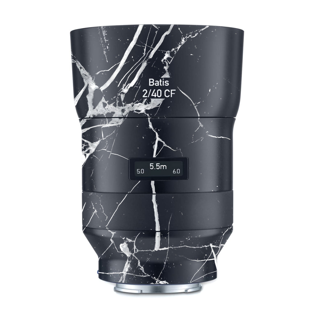 White Veins on Black Zeiss Batis 40mm F/2 CF E-mount Camera Lens Skin