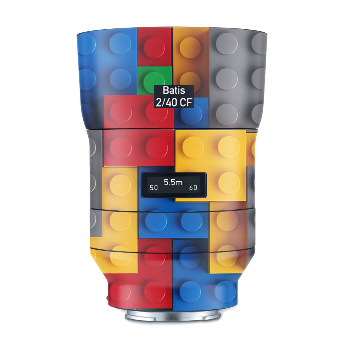 Colorful LEGO Brick Wall Pattern Zeiss Batis 40mm F/2 CF E-mount Camera Lens Skin