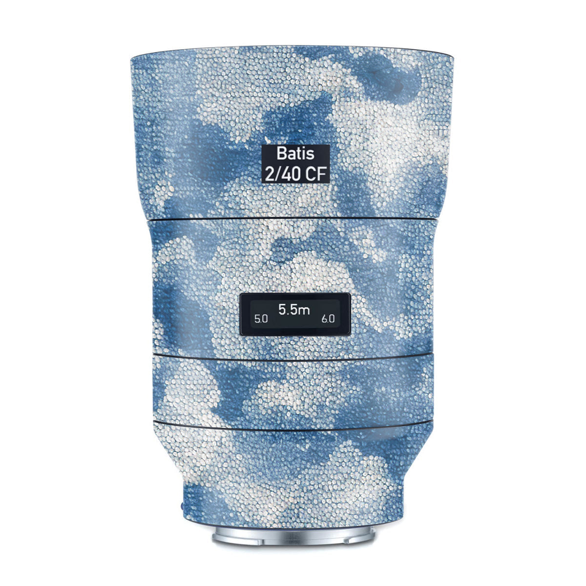 Blue Watercolor Fabric Zeiss Batis 40mm F/2 CF E-mount Camera Lens Skin