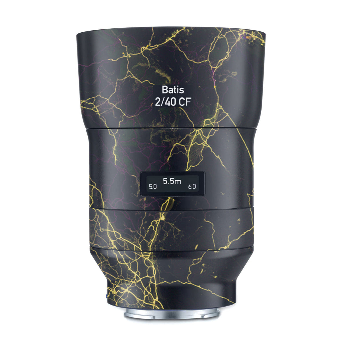 Electric Gold Veins Zeiss Batis 40mm F/2 CF E-mount Camera Lens Skin