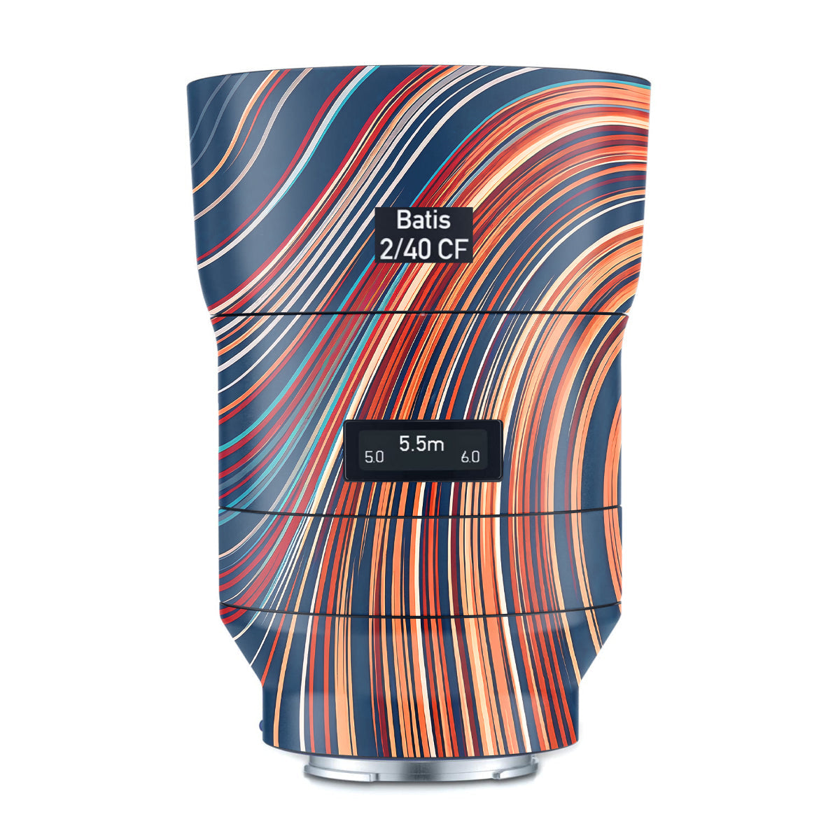Retro Abstract Striped Swirl Zeiss Batis 40mm F/2 CF E-mount Camera Lens Skin