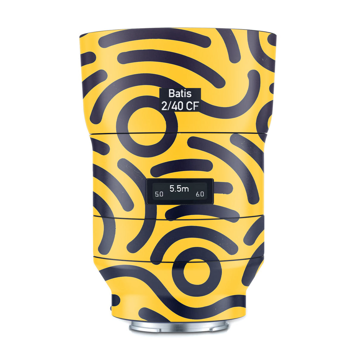 Minimal Yellow Wave Zeiss Batis 40mm F/2 CF E-mount Camera Lens Skin
