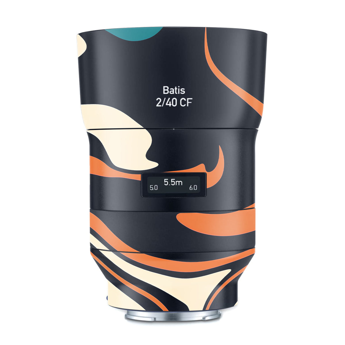 Mid-Century Abstract Swirl Zeiss Batis 40mm F/2 CF E-mount Camera Lens Skin