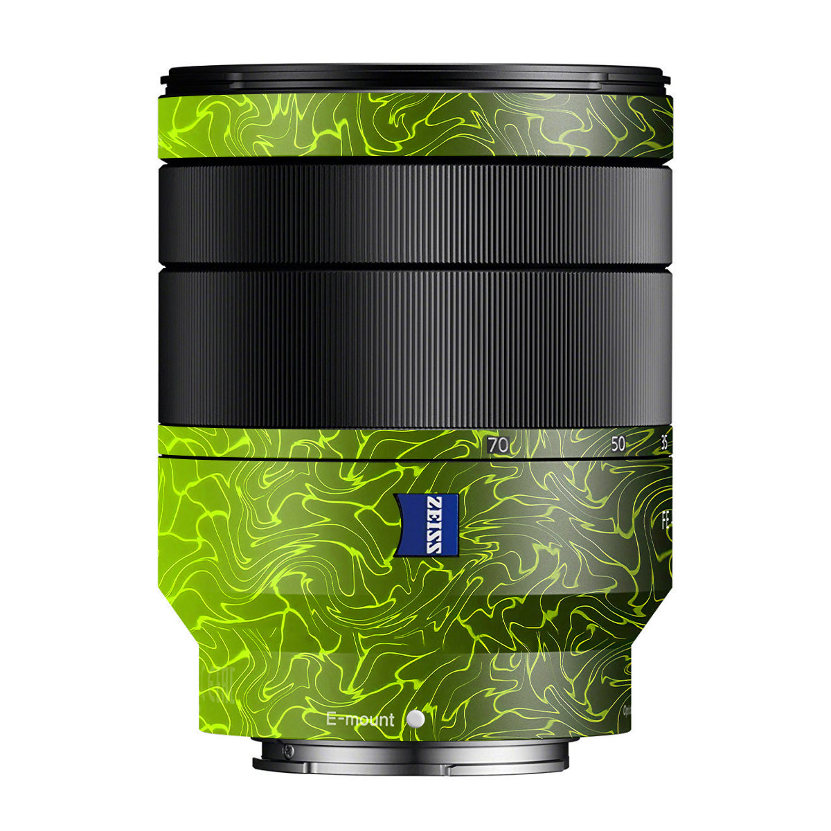 Lime Yellow to Black Gradient Zeiss Vario-Tessar FE 24-70mm F/4 ZA OSS Sony E Camera Lens Skin