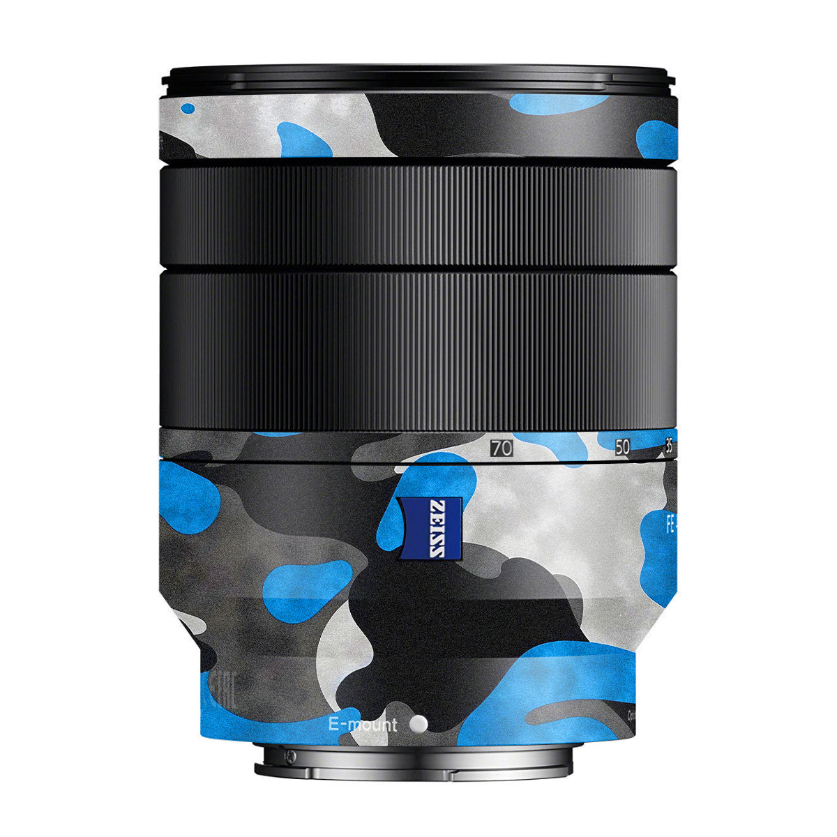 Blue Grey Camo Zeiss Vario-Tessar FE 24-70mm F/4 ZA OSS Sony E Camera Lens Skin
