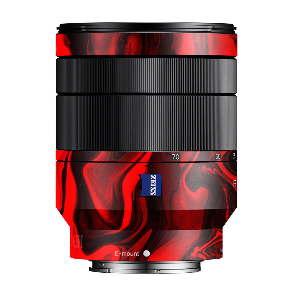 Red Lava Flow Zeiss Vario-Tessar FE 24-70mm F/4 ZA OSS Sony E Camera Lens Skin