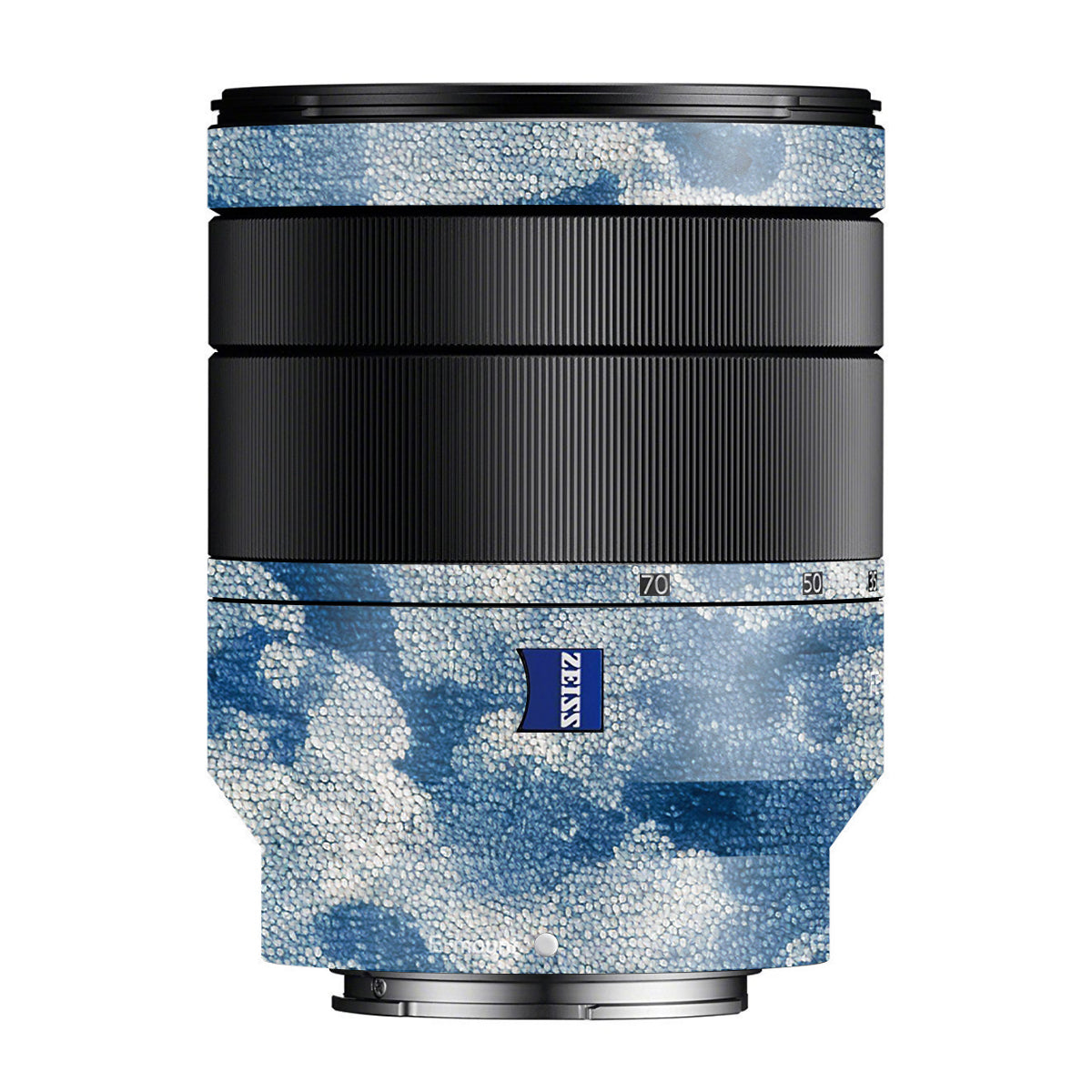 Blue Watercolor Fabric Zeiss Vario-Tessar FE 24-70mm F/4 ZA OSS Sony E Camera Lens Skin