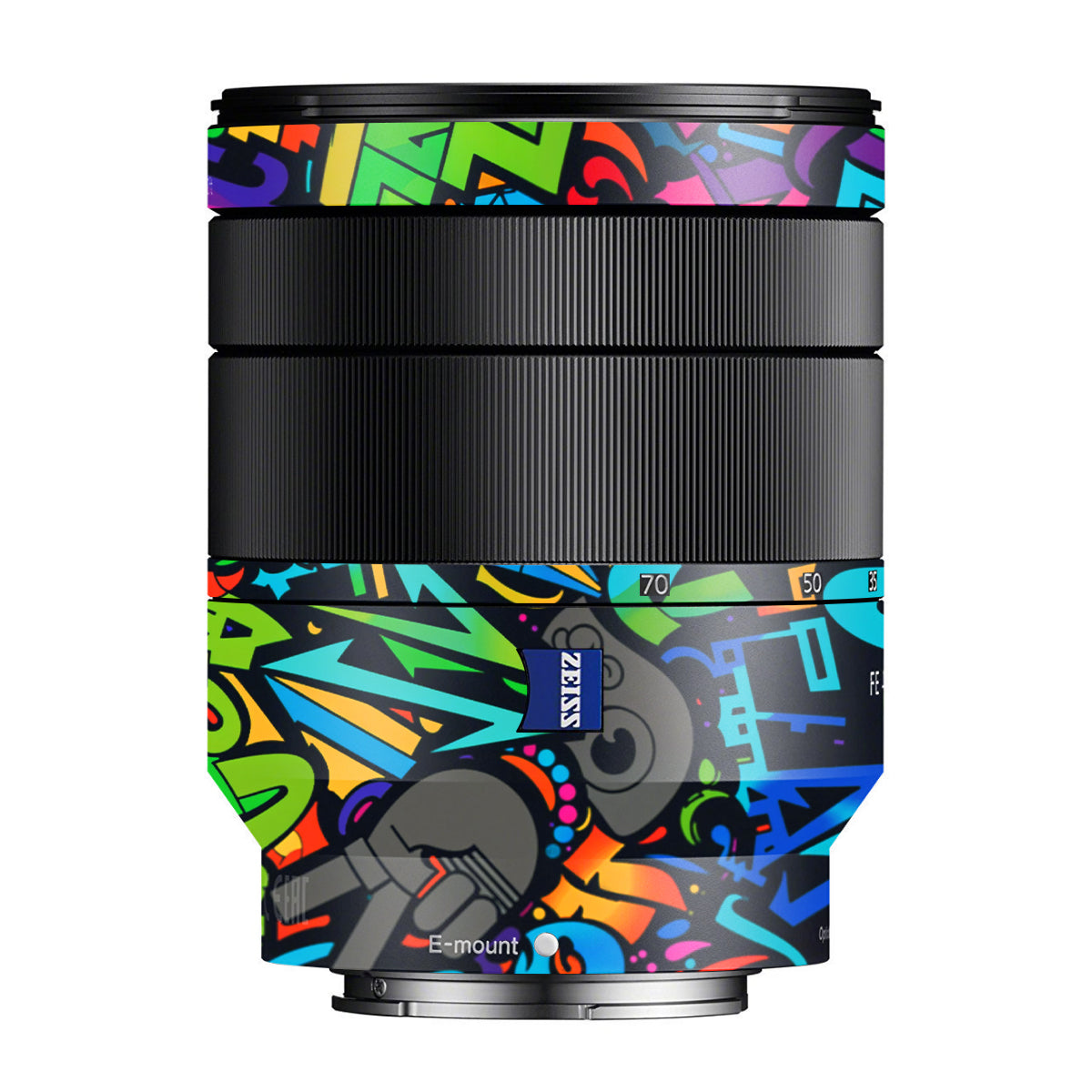 Colorful Urban Street Art Lettering Zeiss Vario-Tessar FE 24-70mm F/4 ZA OSS Sony E Camera Lens Skin